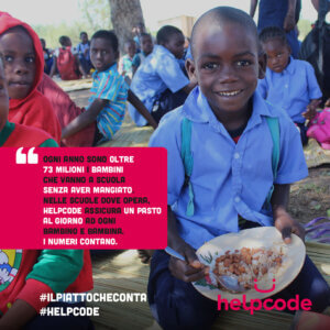 Al via la campagna #ilpiattocheconta di Helpcode, per contrastare la malnutrizione infantile in Italia e nel mondo